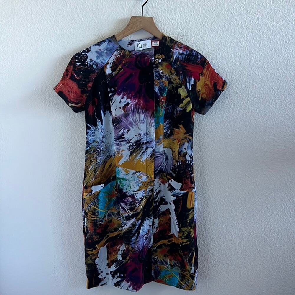 Milky Way Art By Adeline Yeo Art to Wear Dress Button Front Statement Small